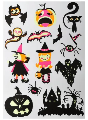 Adorable UV and Glow Child Friendly Halloween Stickers Set