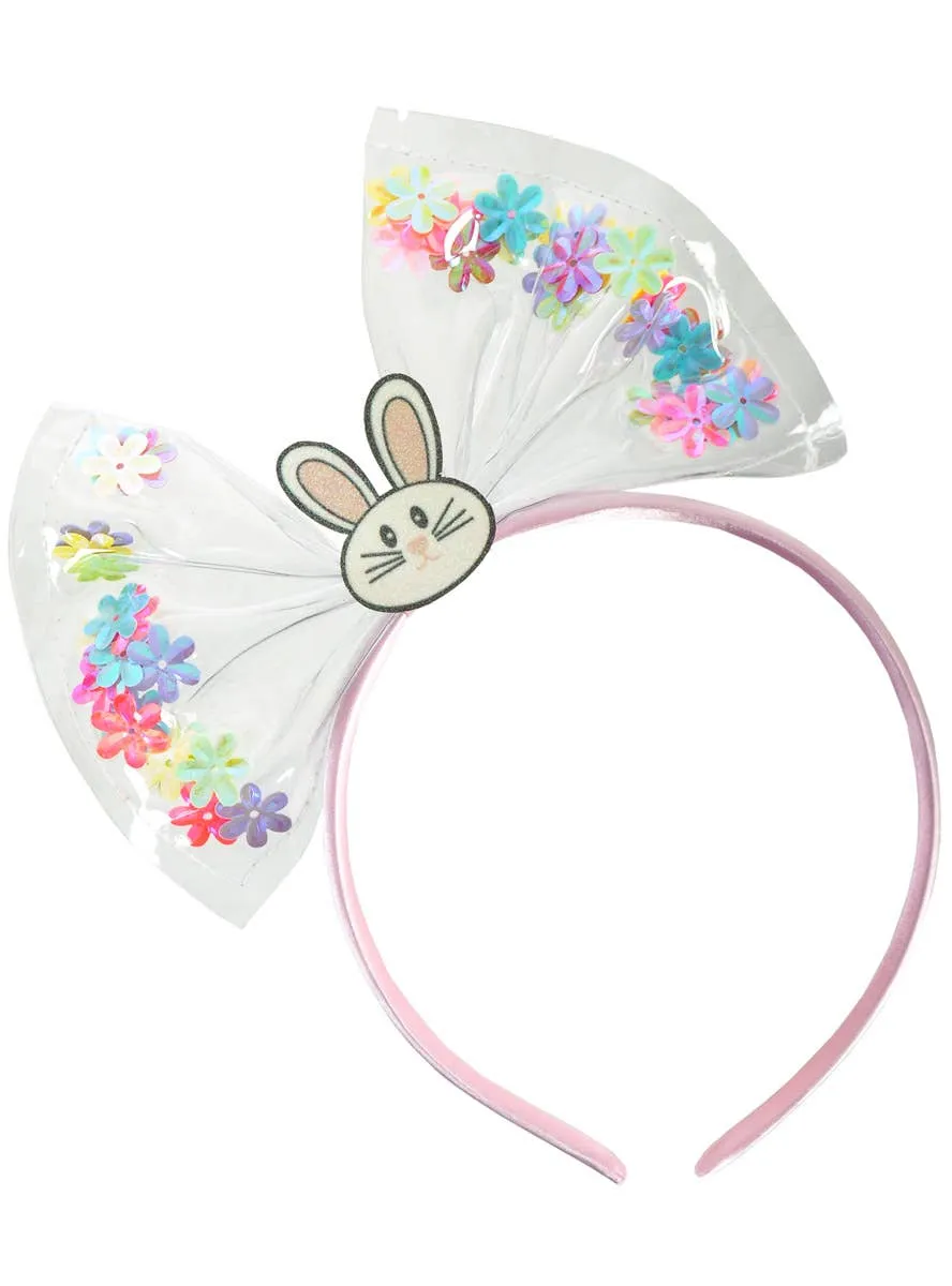 Adorable White Easter Bow Costume Headband