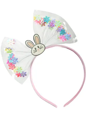 Adorable White Easter Bow Costume Headband