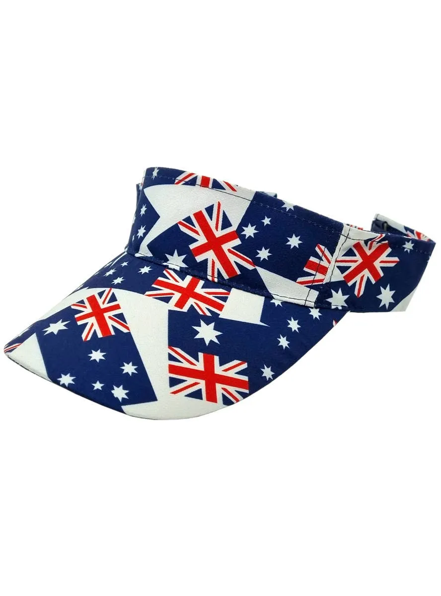 Adults Australia Flag Novelty Visor Hat