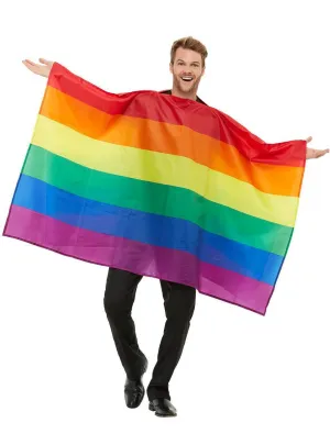 Adults Pride Rainbow Flag Costume Poncho