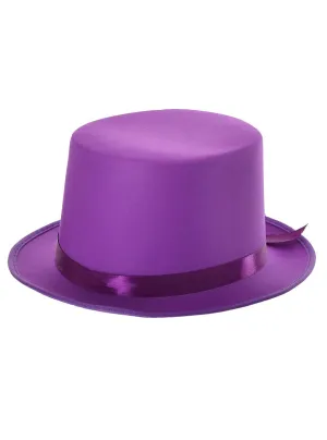 Adults Tall Purple Costume Top Hat