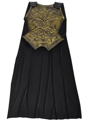 Aged Bronze Roman Solider Costume Chest Piece and Cape