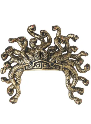 Aged Gold Medusa Snake Costume Headpiece