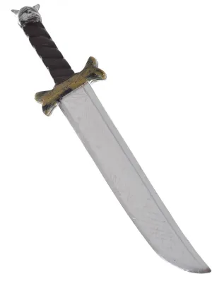 Aged Silver Machete Knife Costume Weapon