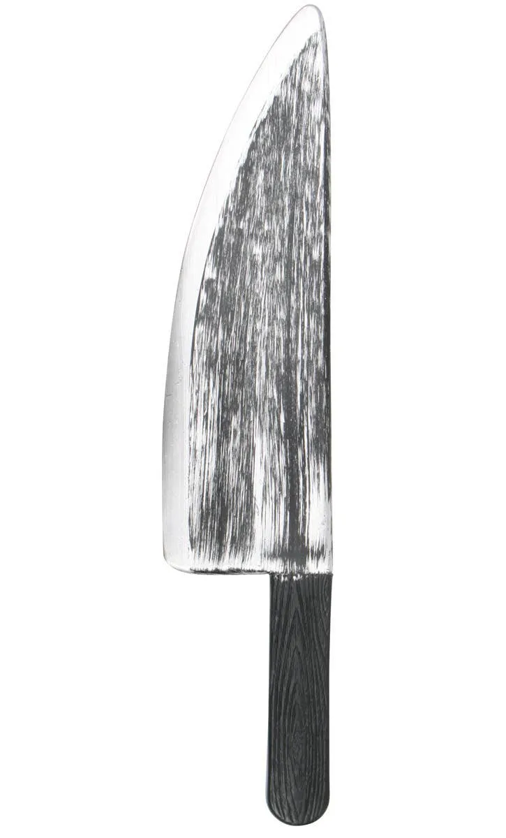 Aged Silver Toy Butcher Knife Halloween Weapon