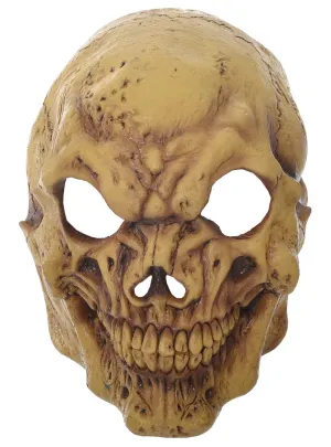 Aged Skeleton Deluxe Latex Full Head Halloween Mask