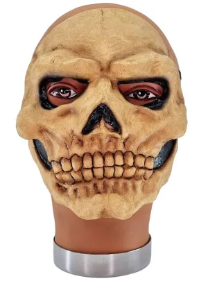 Aged Skull Face Latex Halloween Costume Mask