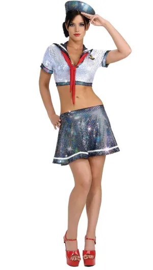 Ahoy Matey Sexy Womens Sequined Sailor Costume