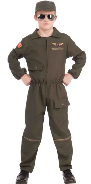 Airforce Jet Pilot Boys Fancy Dress Costume