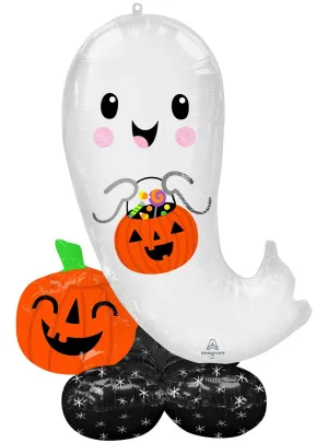 Airloonz Cute Ghost Air-Filled 91x134cm Standing Foil Balloon