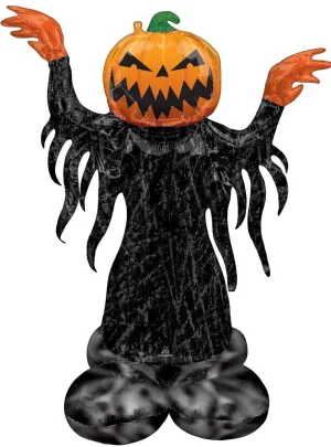 Airloonz Scary Pumpkin Man Air-Filled 93x134cm Standing Foil Balloon