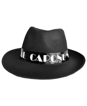 Al Capone Adults Black Gangster Costume Hat
