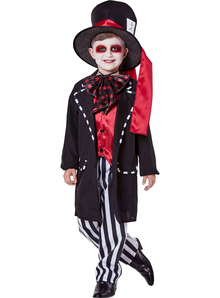 Alice In Wonderland Boys Dark Mad Hatter Costume