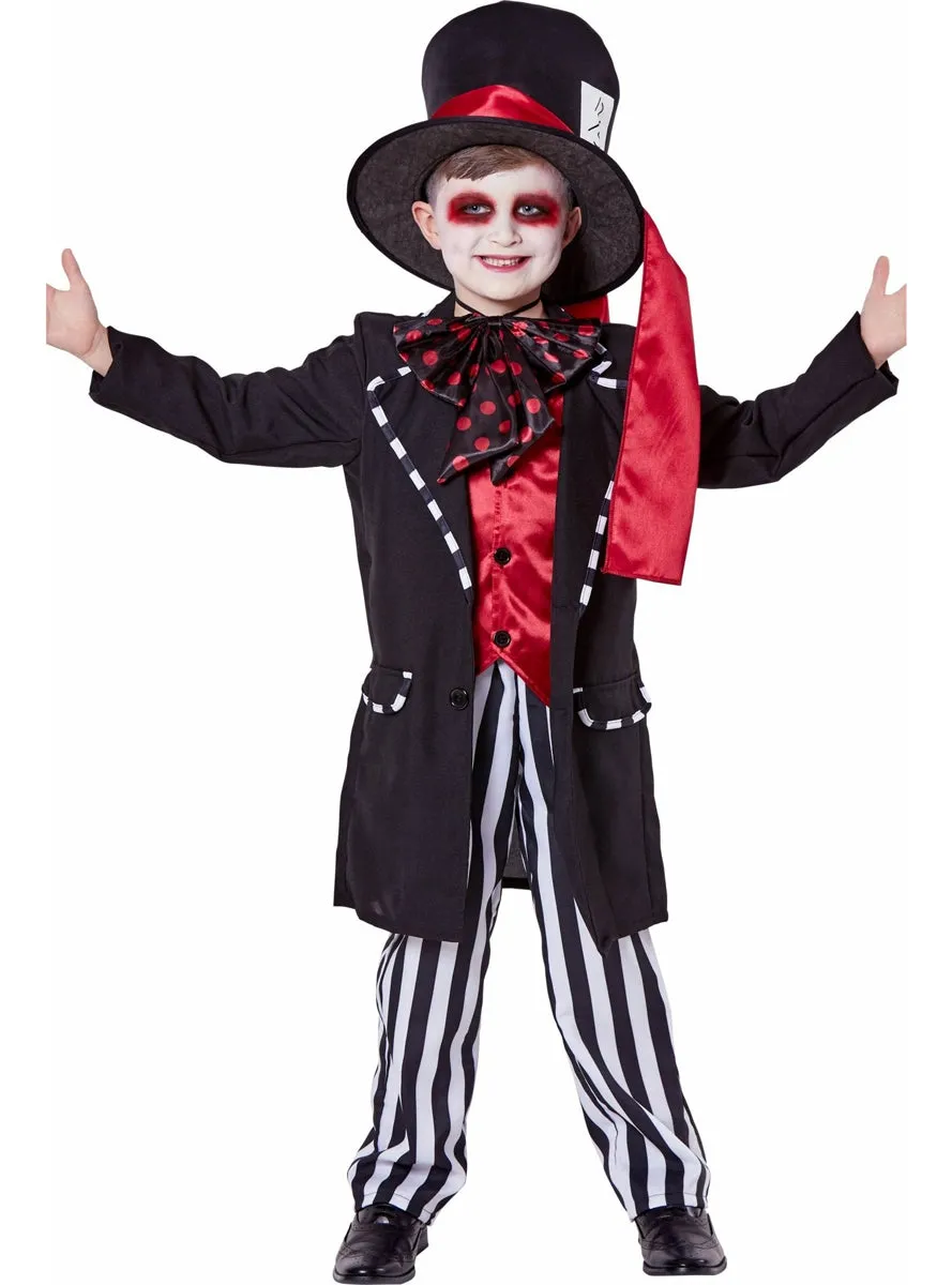 Alice In Wonderland Boys Dark Mad Hatter Costume