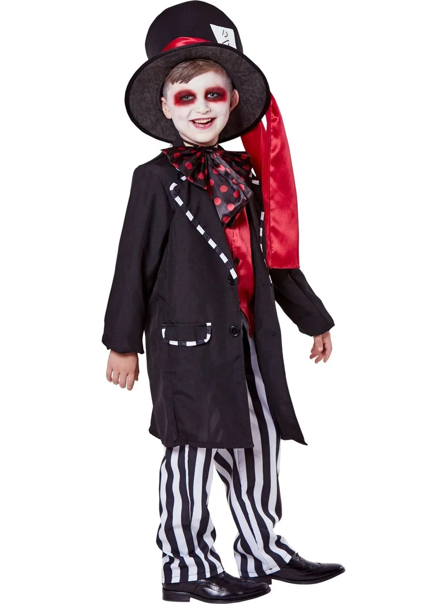 Alice In Wonderland Boys Dark Mad Hatter Costume