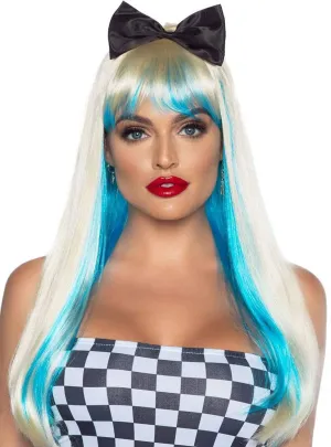 Alice in Wonderland Womens Blue and Blonde Wig