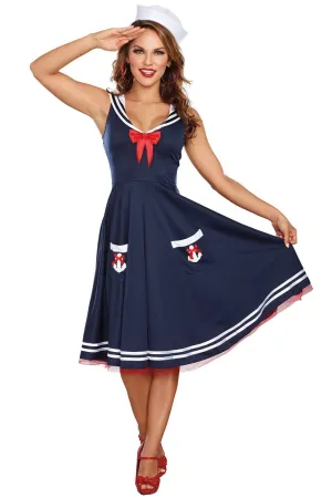All Aboard Retro 1940s Sailor Womens Costume