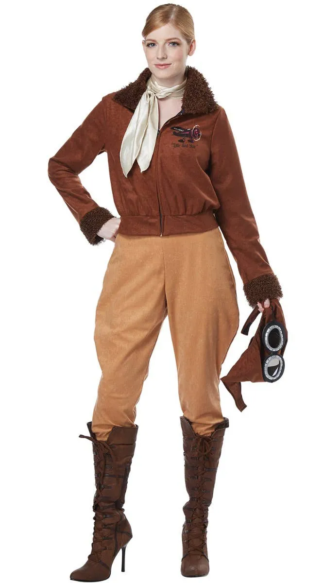 Amelia Earhart Womens Aviator Costume