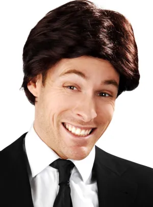 Anchorman Mens 70s Short Brown Costume Wig