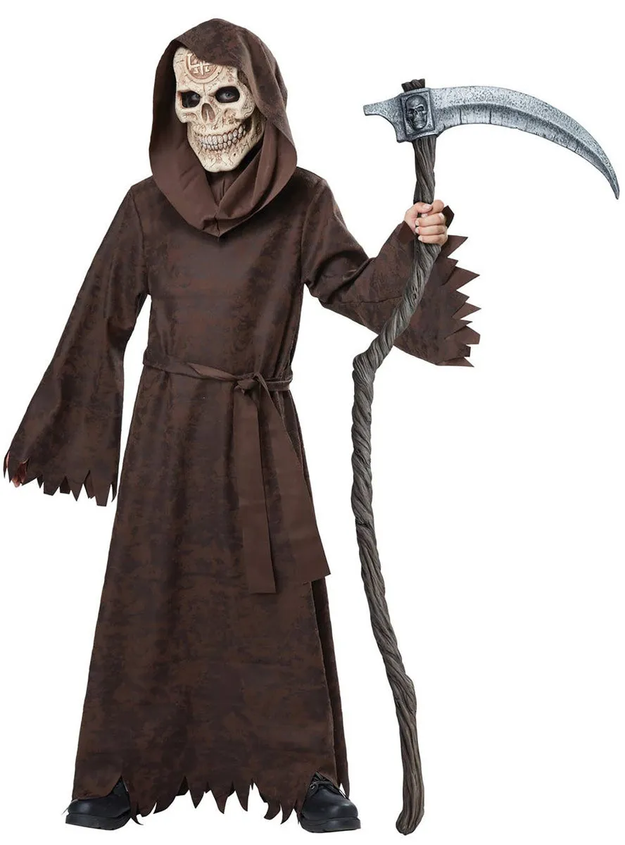 Ancient Brown Reaper Boys Halloween Costume
