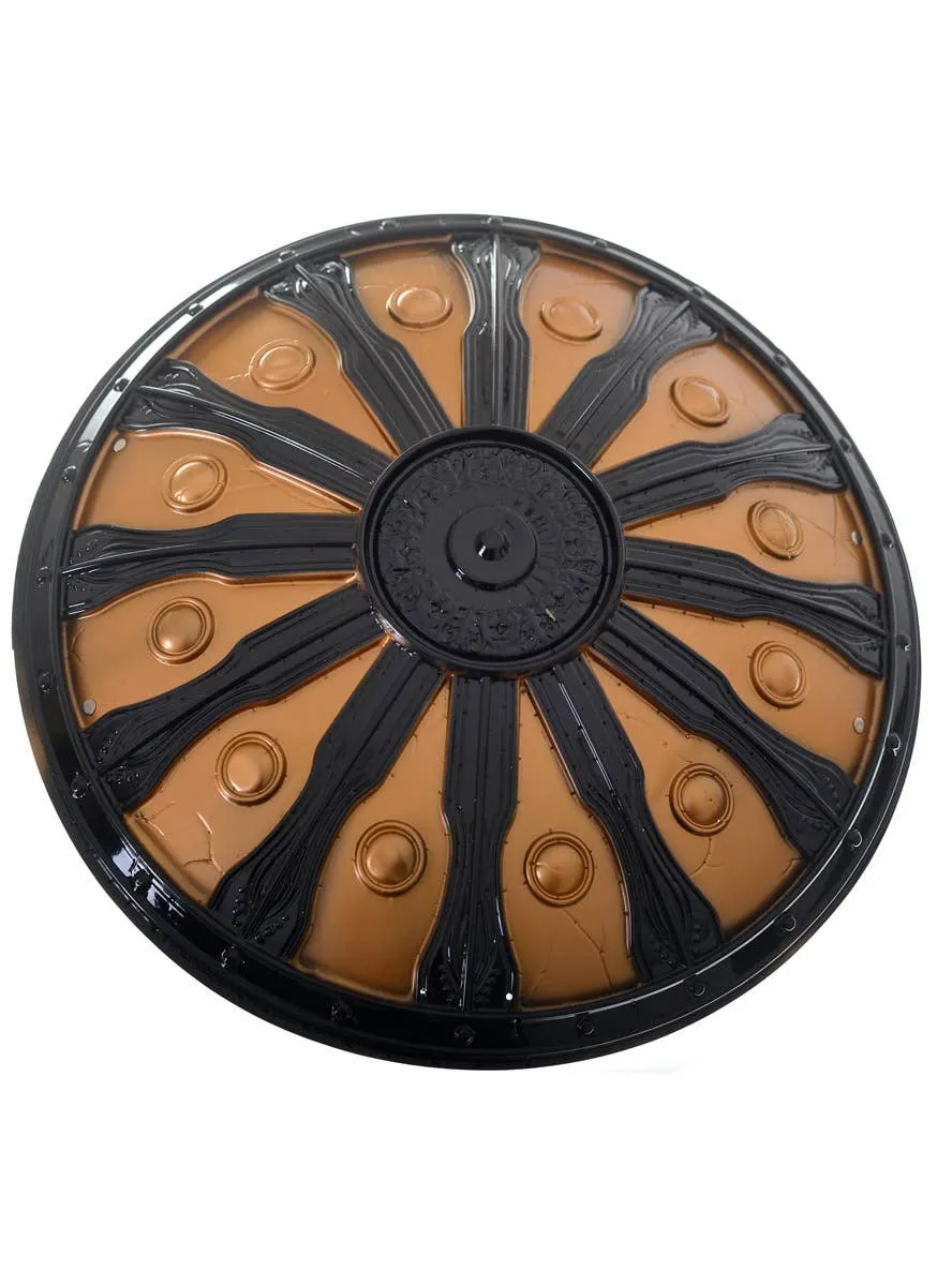 Ancient Roman Black and Bronze Costume Shield