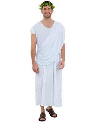 Ancient Roman Mens White Toga Costume