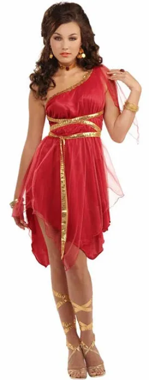 Ancient Roman Womens Red Goddess Costume