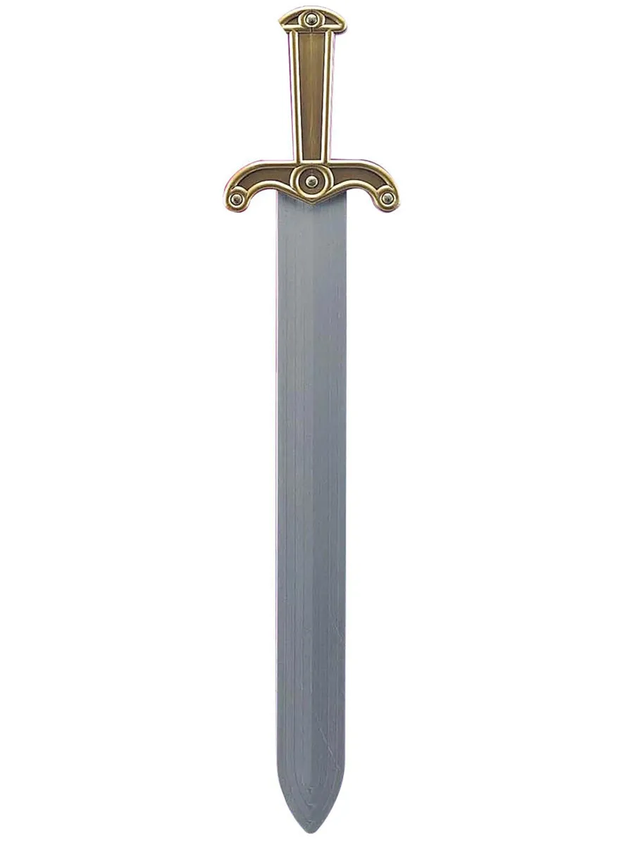 Ancient Rome Long Costume Sword With Gold Handle
