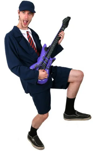 Angus Young Schoolboy Rocker Mens Fancy Dress Costume