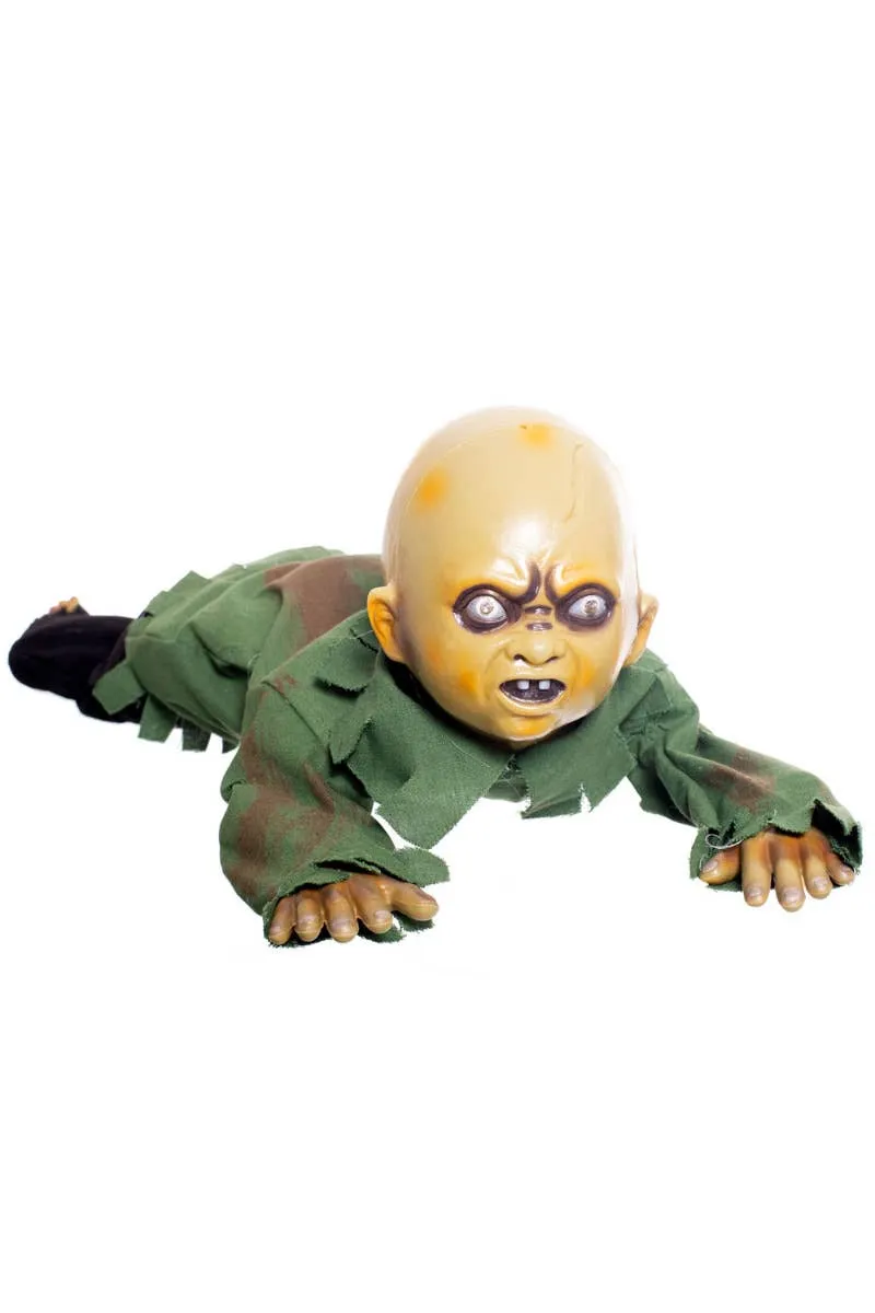 Animated Crawling Zombie Baby Halloween Decoration