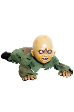 Animated Crawling Zombie Baby Halloween Decoration