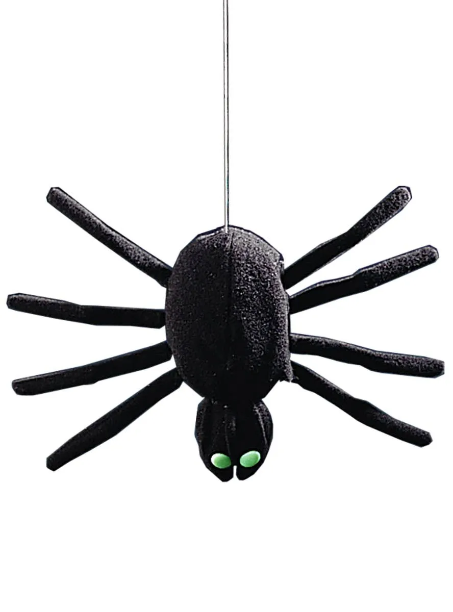 Animated Dropping 10 Inch Spider Halloween Decoration