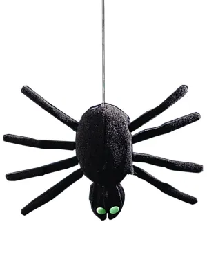 Animated Dropping 10 Inch Spider Halloween Decoration