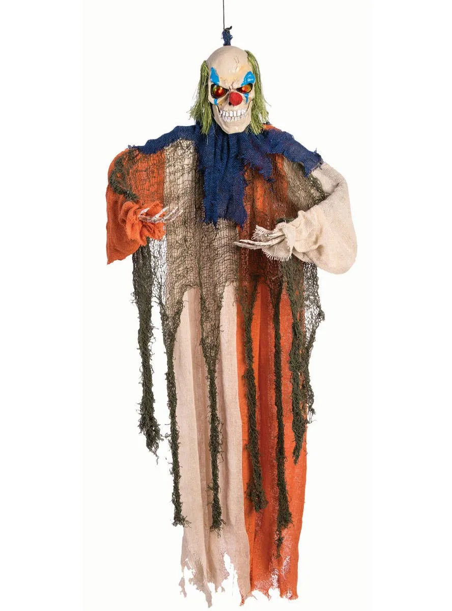 Animated Evil Clown Hanging Halloween Decoration
