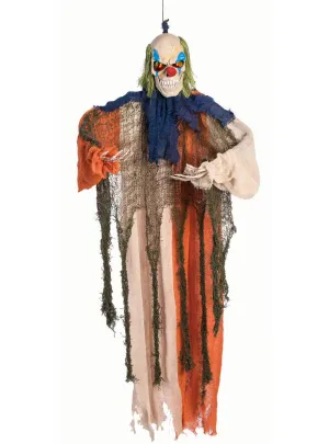 Animated Evil Clown Hanging Halloween Decoration