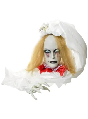 Animated Head Raising Ghost Bride Halloween Decoration