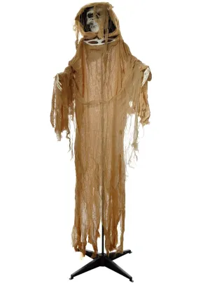 Animated Hooded Skeleton Halloween Decoration with Sounds