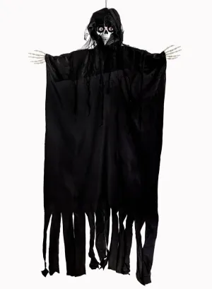 Animated Life Size Grim Reaper Halloween Decoration with Lights