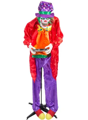 Animated Light Up Scary Clown Halloween Decoration