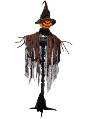 Animated Pumpkin Scarecrow Standing Halloween Decoration