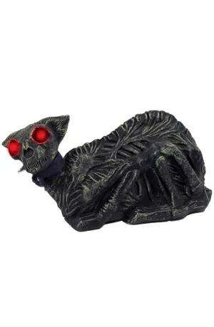 Animated Skeleton Cat Halloween Decoration