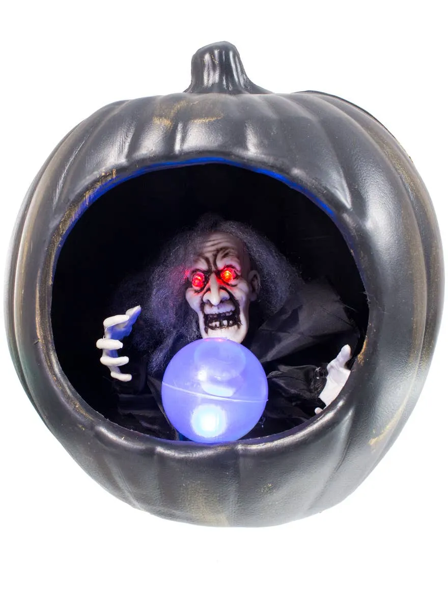 Animated Witch in Pumpkin Halloween Decoration