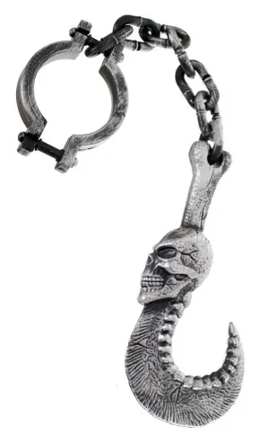 Ankle Shackle with Meat Hook Halloween Accessory Prop