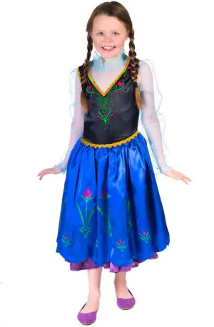 Anna Girls Fancy Dress Frozen Costume