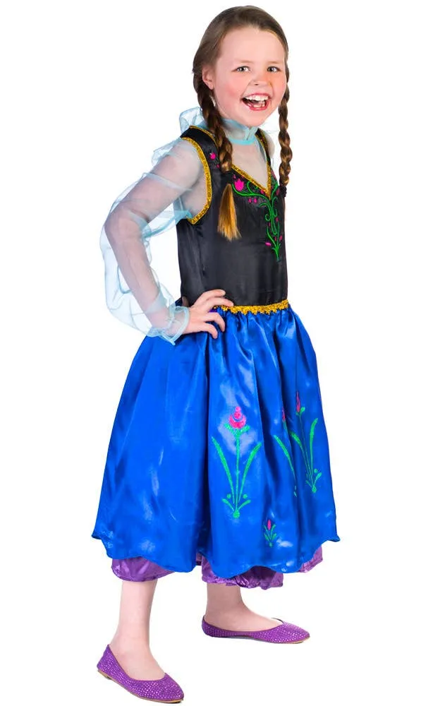 Anna Girls Fancy Dress Frozen Costume