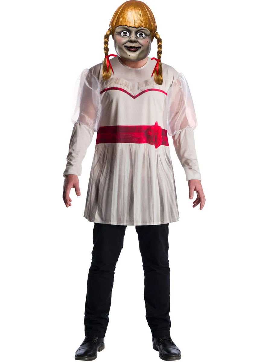 Annabelle Adults Halloween Costume Shirt And Mask