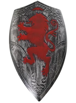 Antique Silver Medieval Shield Costume Accessory