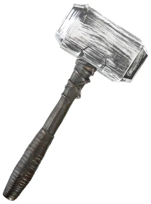 Antique Silver Mighty Hammer Costume Weapon
