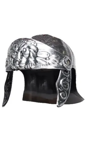 Antique Silver Roman Warrior Costume Helmet